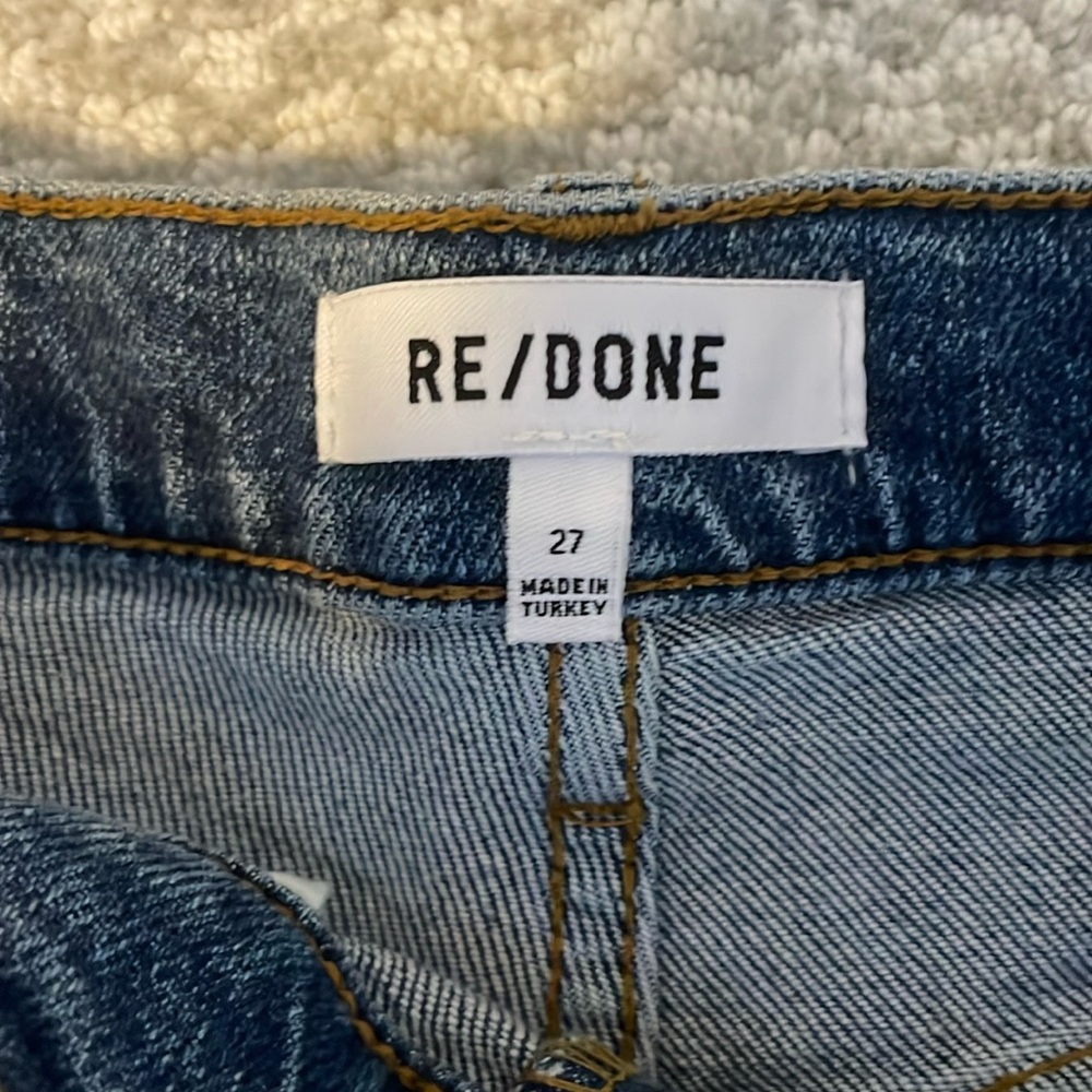 Re/Done ultra high rise stove pipe jeans size 27